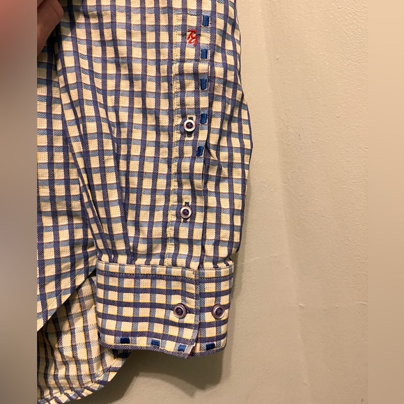 Robert Graham - Men’s XL - White & Blue - Classic Button-up Shirt - 100% Cotton - Picture 8 of 15